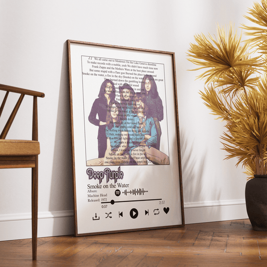 Deep Purple - Smoke on the Water lyrics Prints - 98types