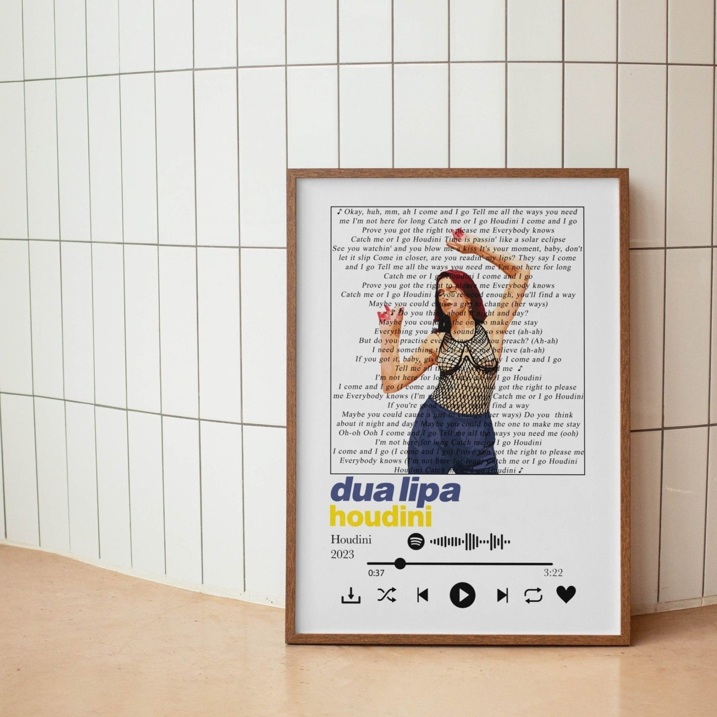 Dua Lipa - Houdini Lyrics Prints - 98types