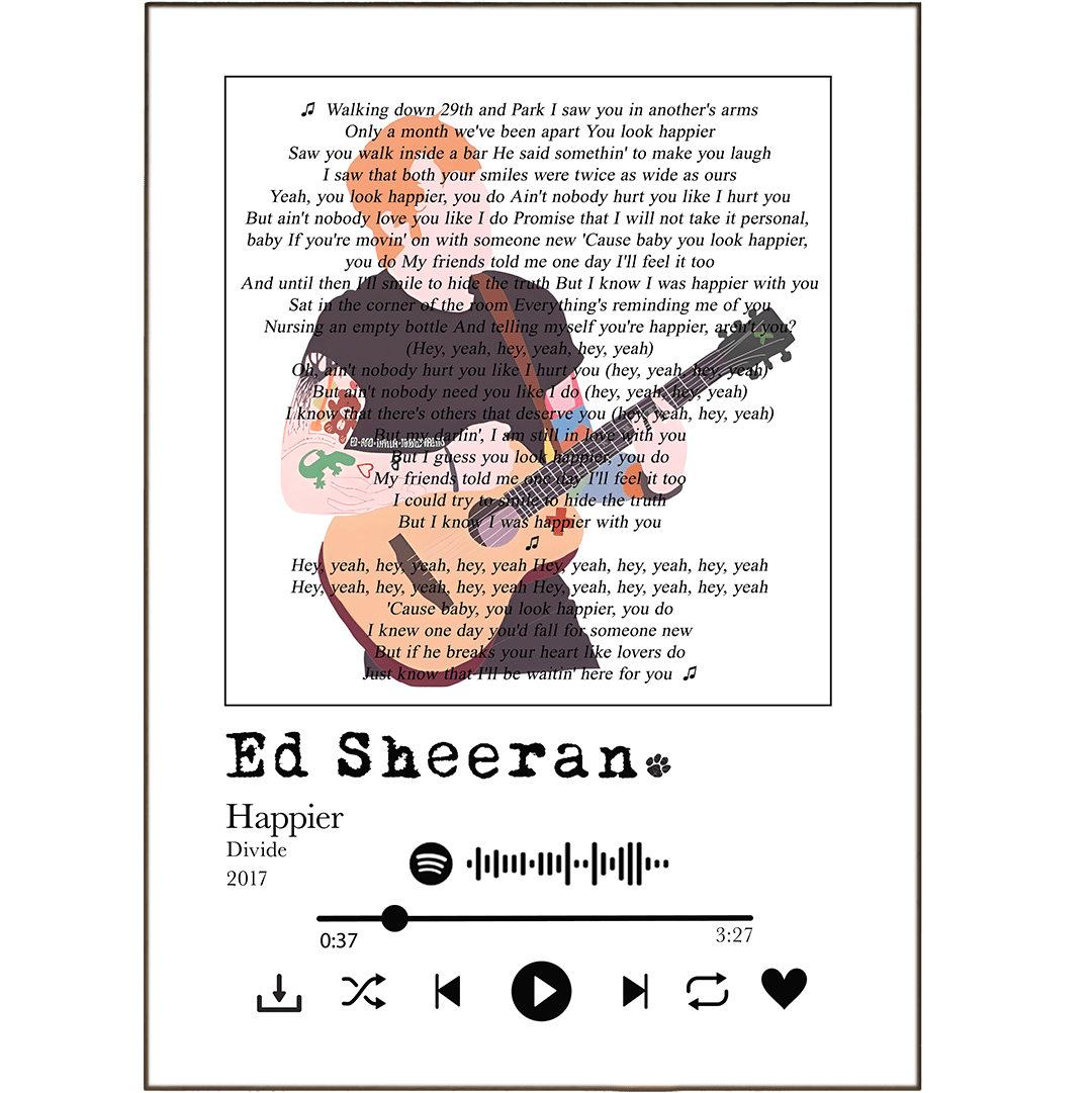 Ed Sheeran - Happier Prints - 98types