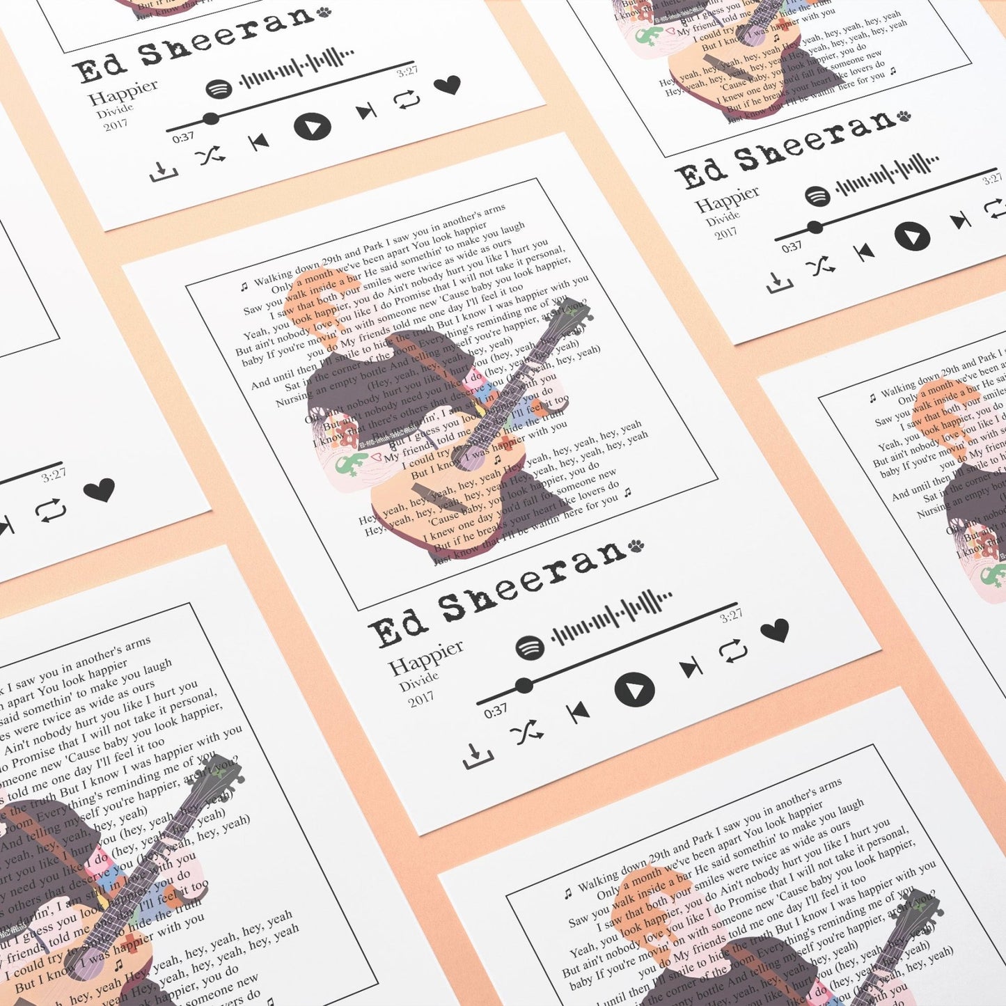 Ed Sheeran - Happier Prints - 98types