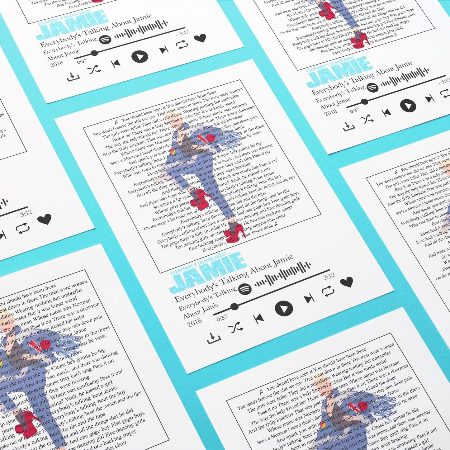 Everybody's Talking about Jamie lyrics Prints - 98types