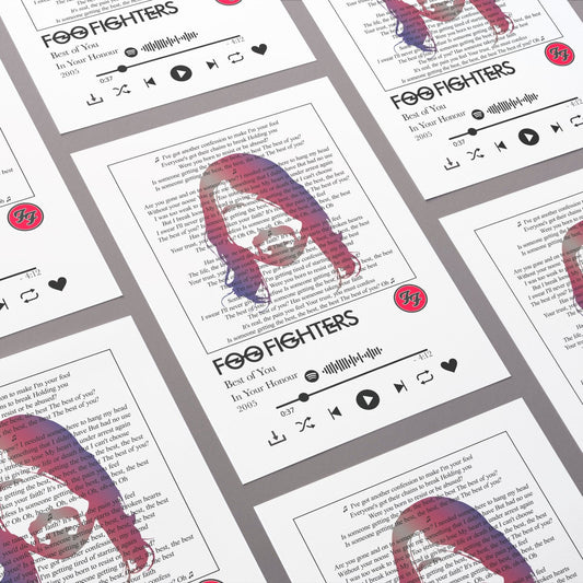 Foo Fighters - Best of you Lyrics Prints - 98types