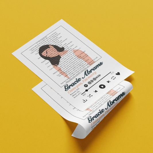 Gracie Abrams - I love you, I'm sorry lyrics Prints - 98types