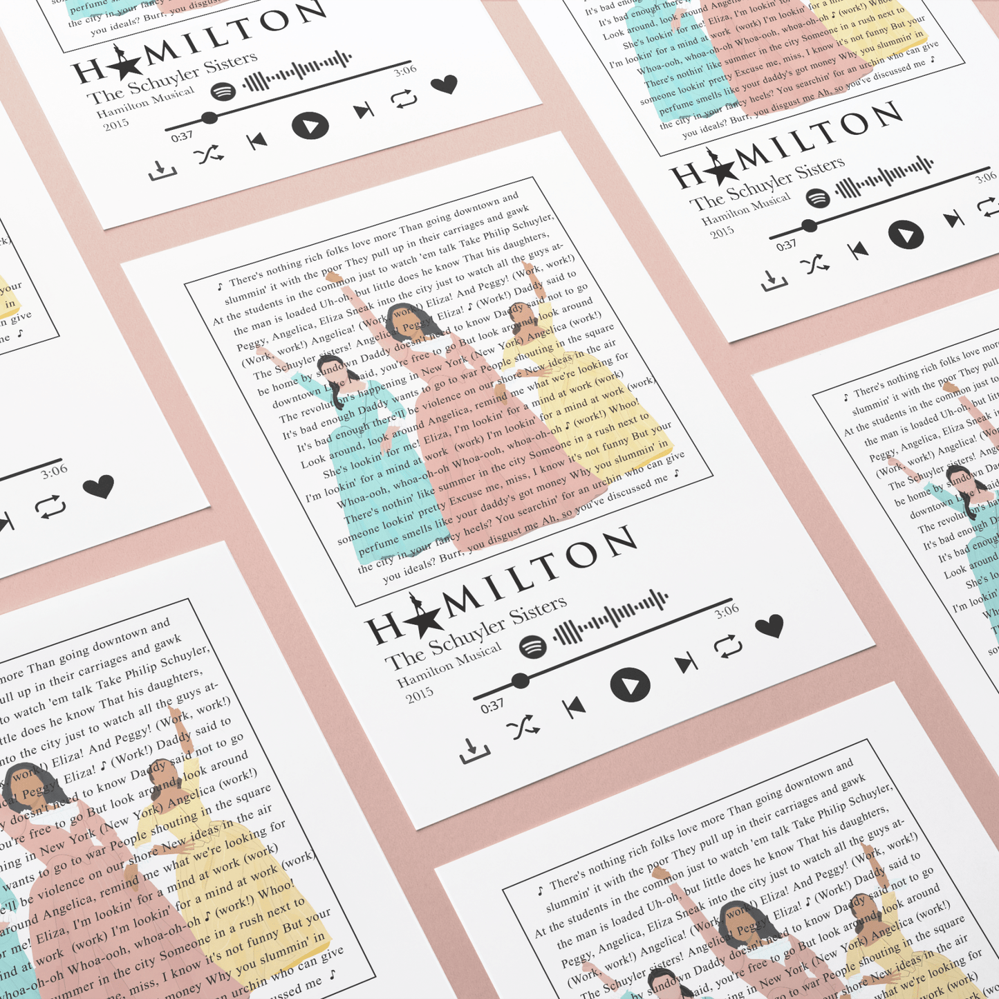 Hamilton - The Schuyler Sisters Prints - 98types