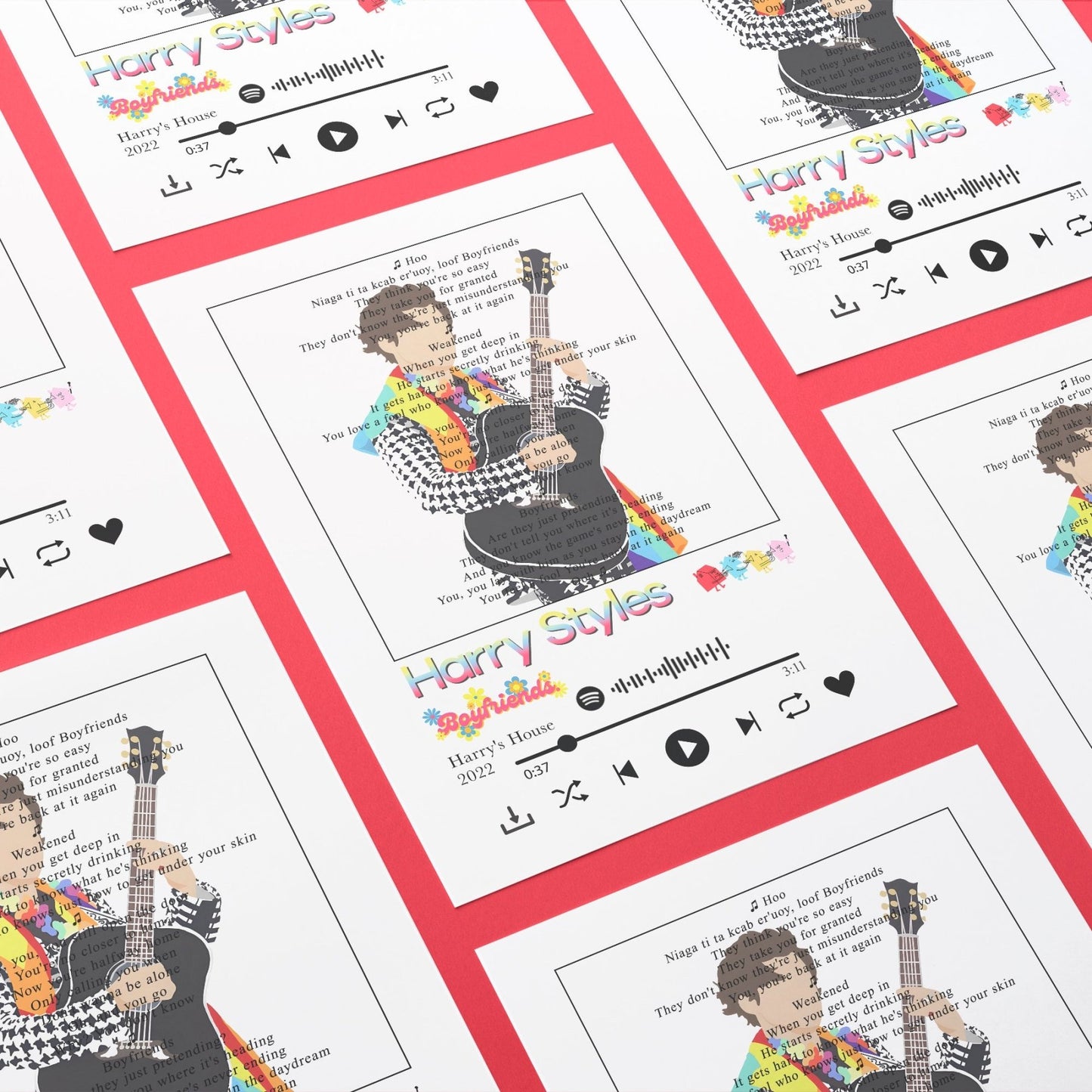 Harry Styles - Boyfriends lyrics Prints - 98types