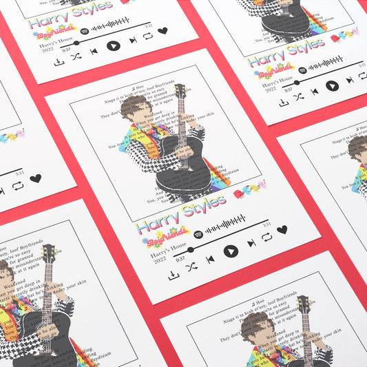 Harry Styles - Boyfriends lyrics Prints - 98types