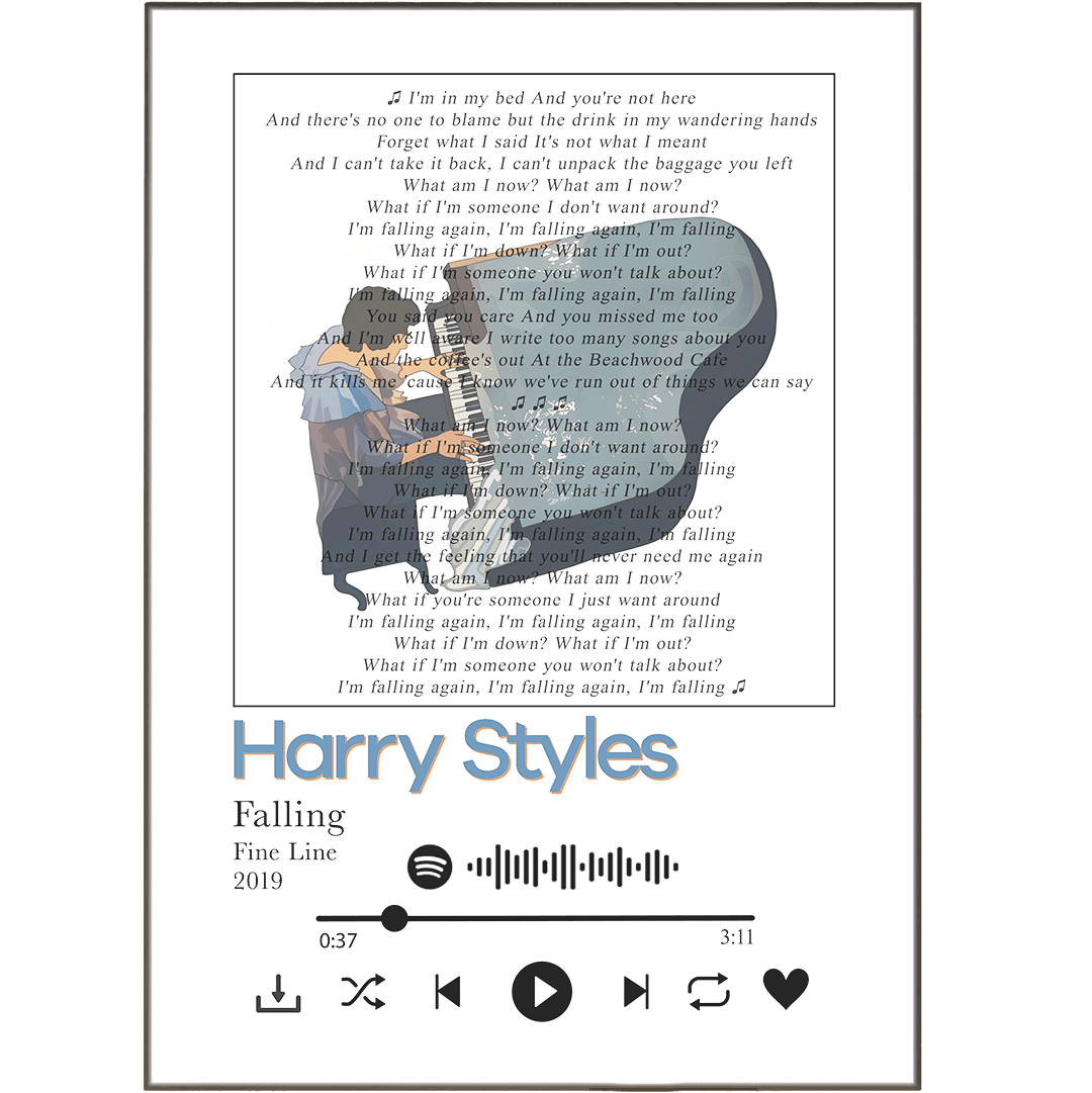 Harry Styles - Falling Lyrics Prints - 98types