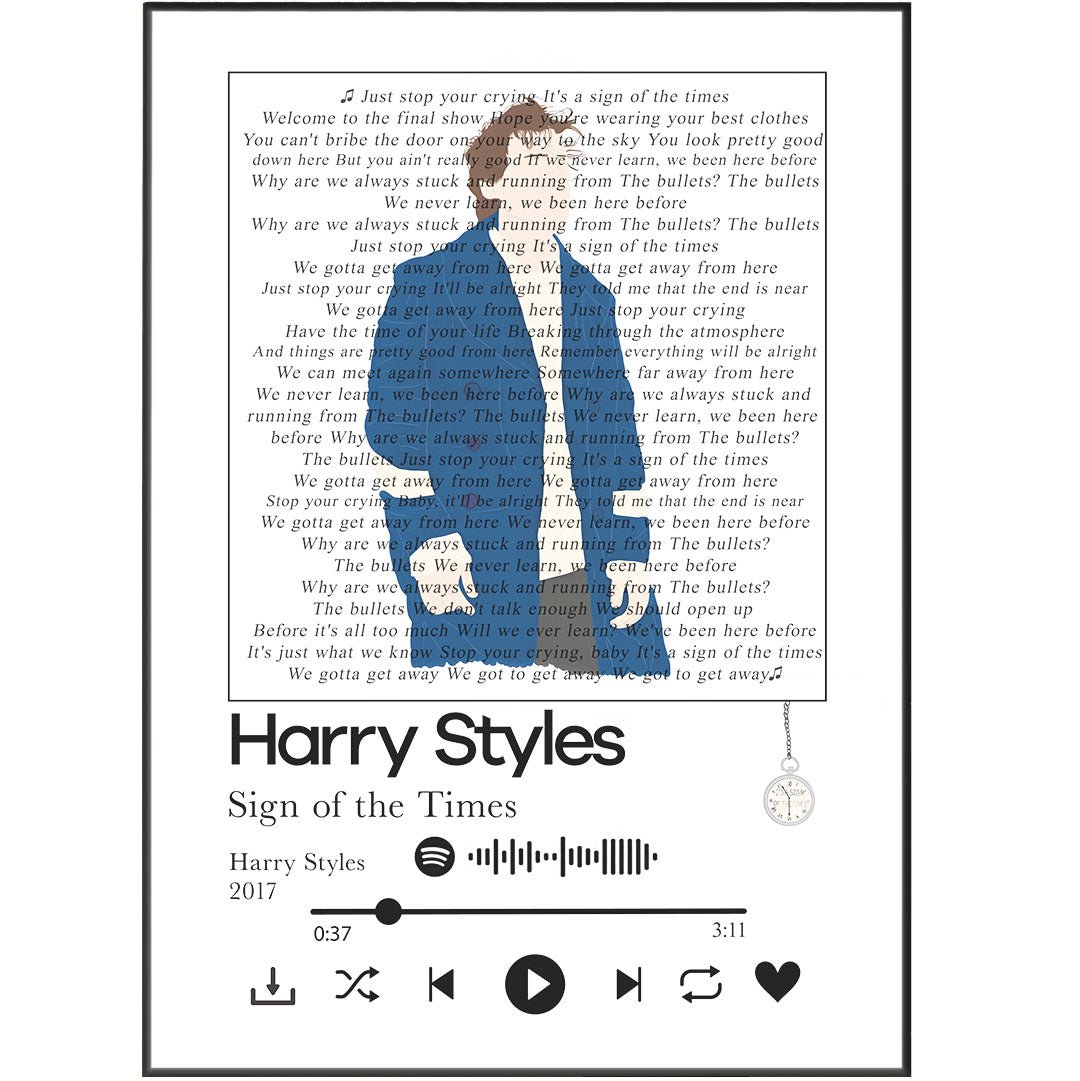 Harry Styles - Sign of the time Lyrics Prints - 98types