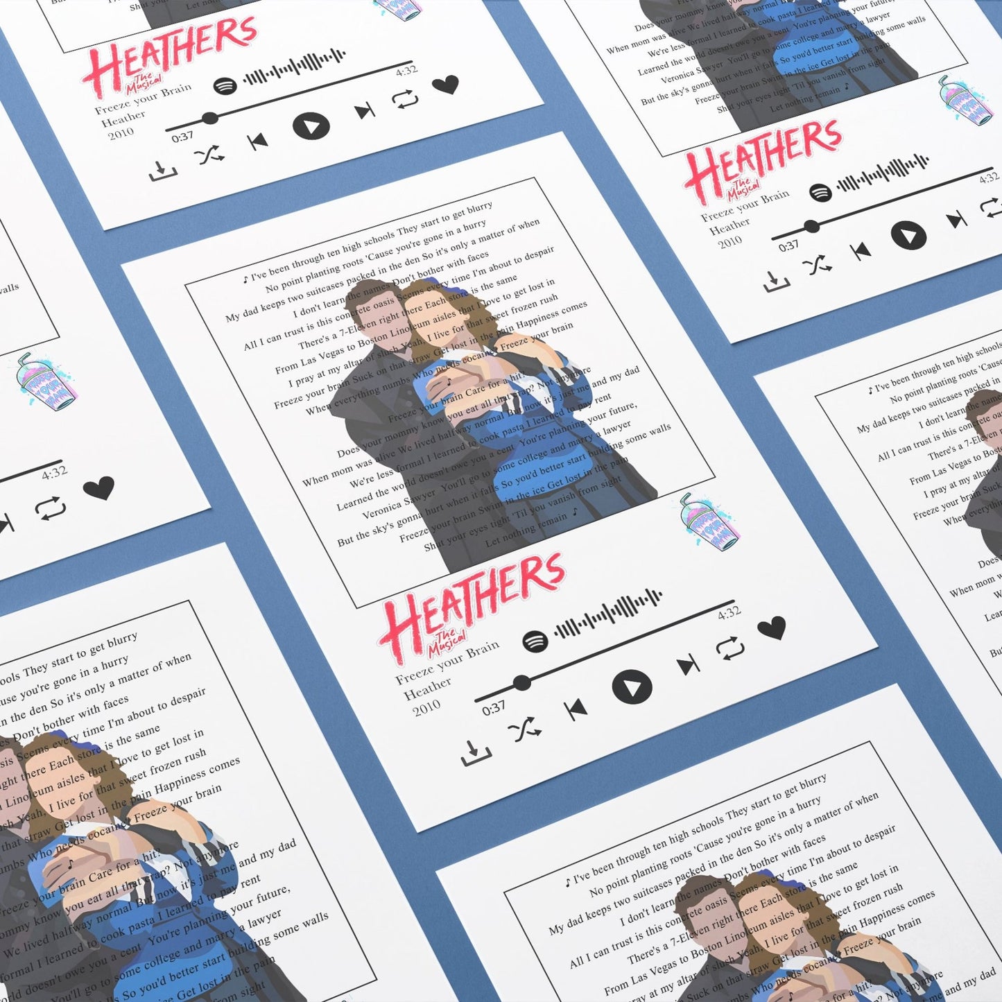 Heather - Freeze your brain lyrics Prints - 98types