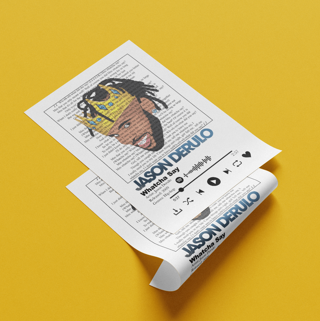 Jason Derulo - Whatcha say lyrics Prints - 98types