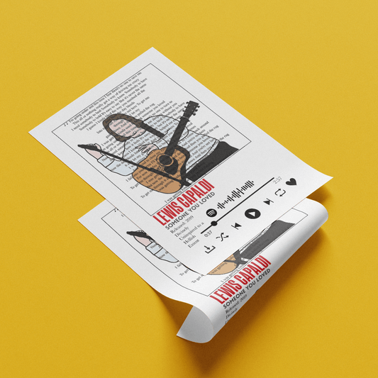 Lewis Capaldi - Someone you loved lyrics Prints - 98types