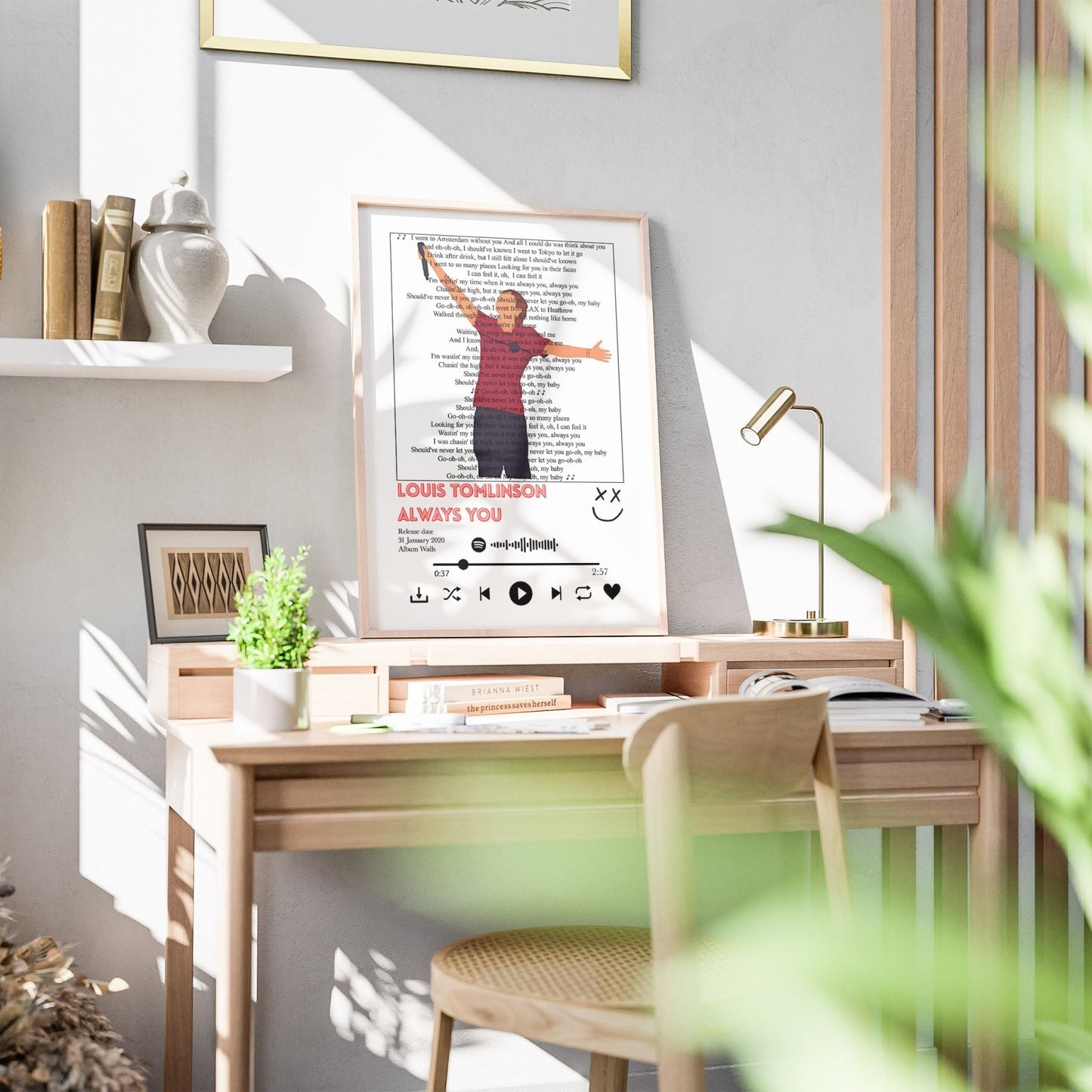 Louis Tomlinson - Always You Lyrics Prints - 98typessong lyric prints