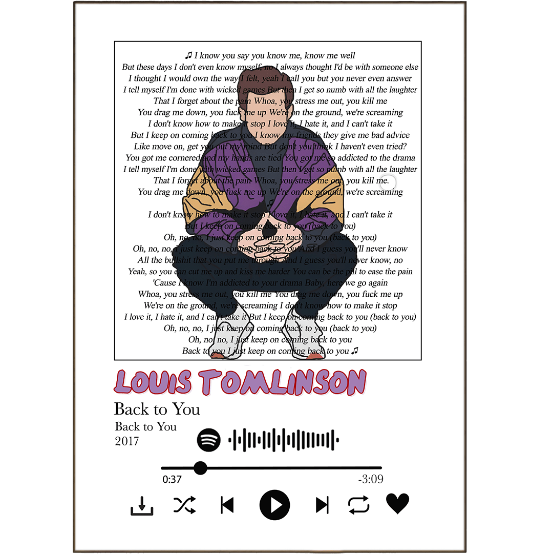 Louis Tomlinson - Back to You Prints - 98types