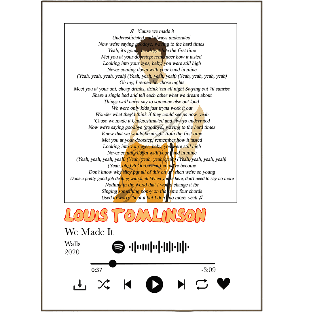 Louis Tomlinson - We Made It Prints - 98types
