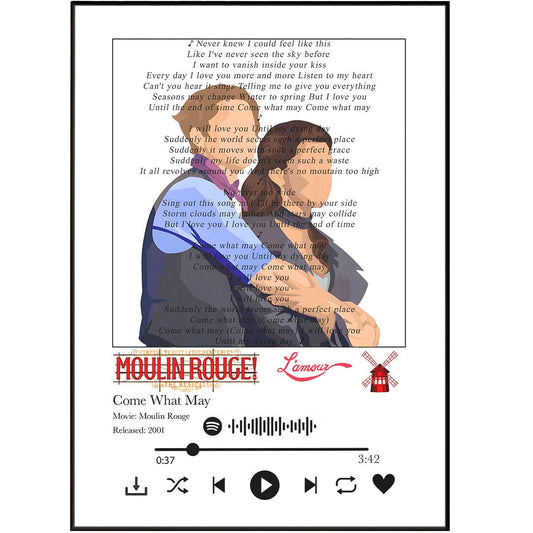 Moulin Rouge - Come What May Lyrics Prints - 98types