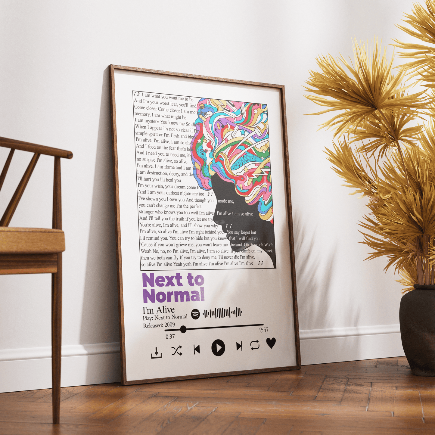 Next to Normal - I'm Alive Prints - 98typessong lyric prints