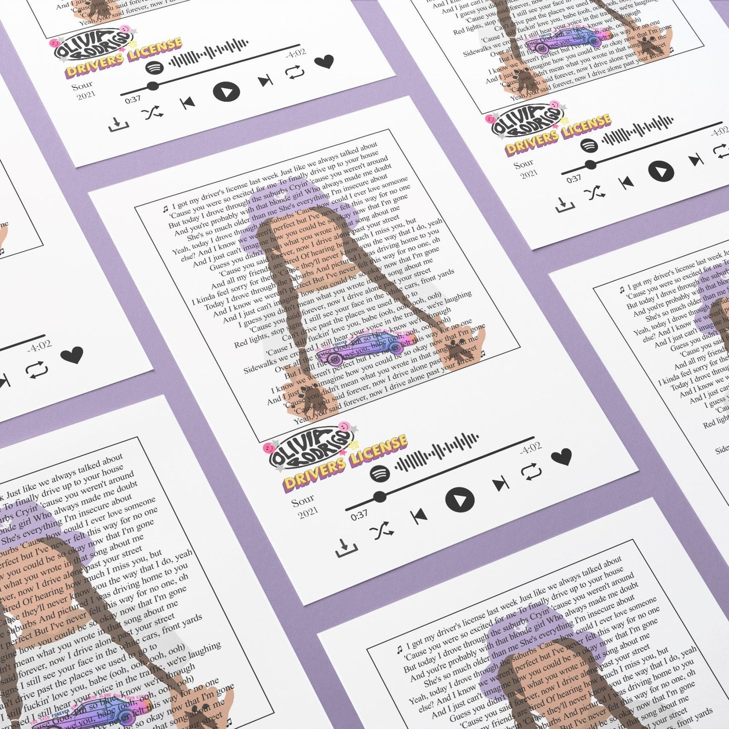 Olivia Rodrigo - Drivers License Prints - 98types