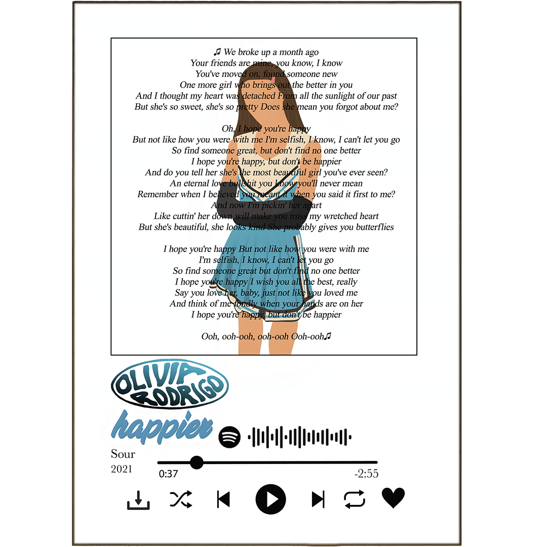 Olivia Rodrigo - Happier Prints - 98types