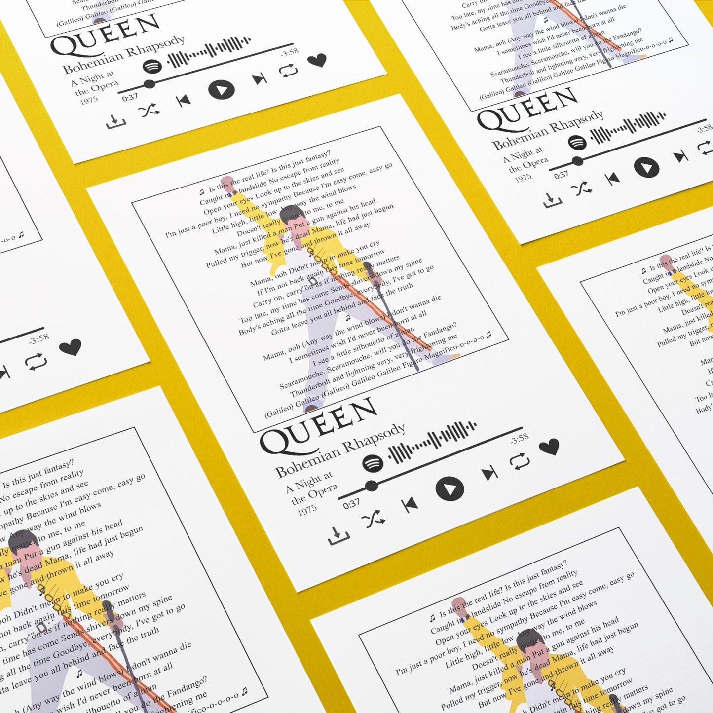 Queen - Bohemian Rhapsody Prints - 98types