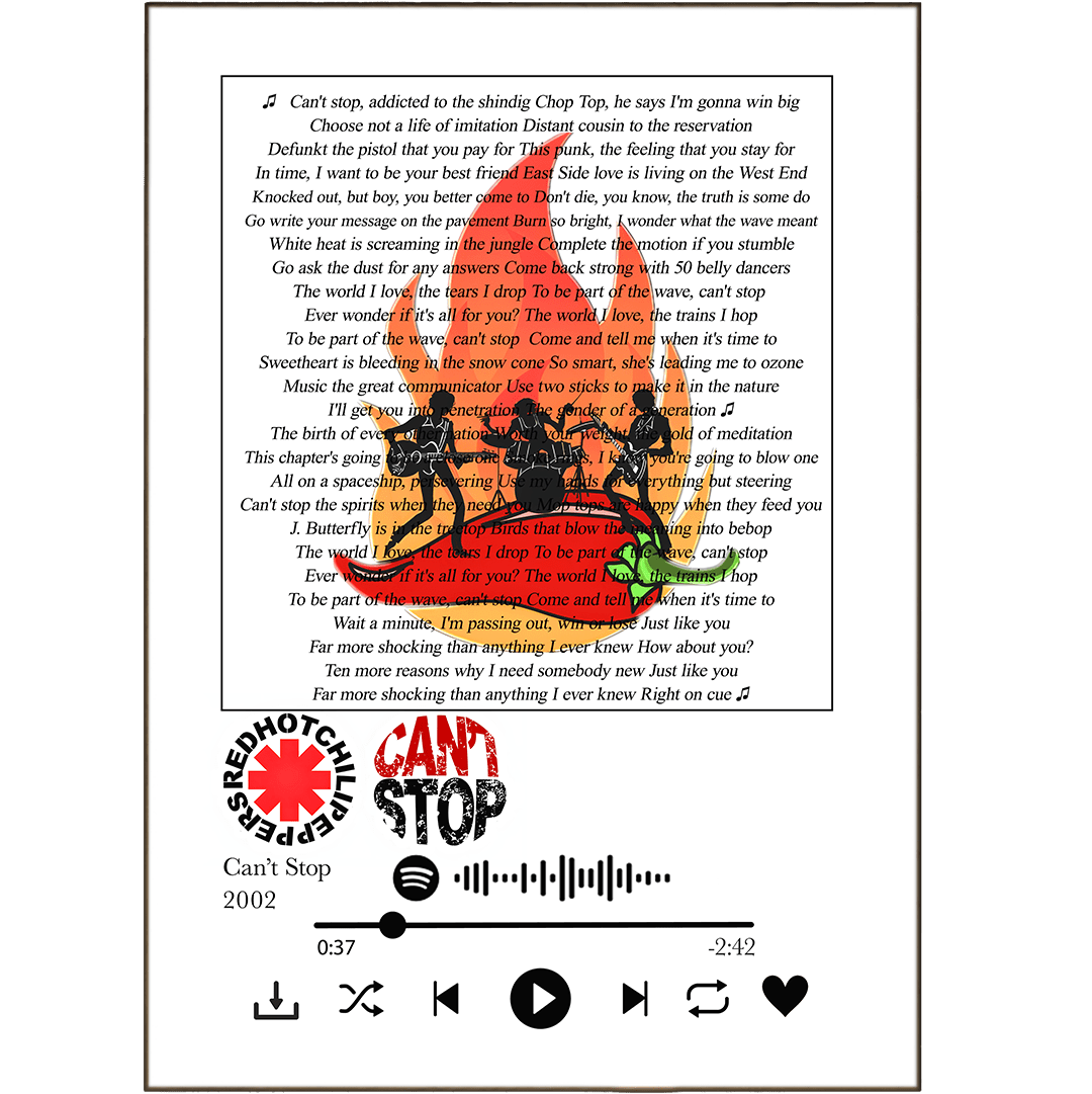 Red Hot Chili Peppers - Can't Stop Prints - 98types