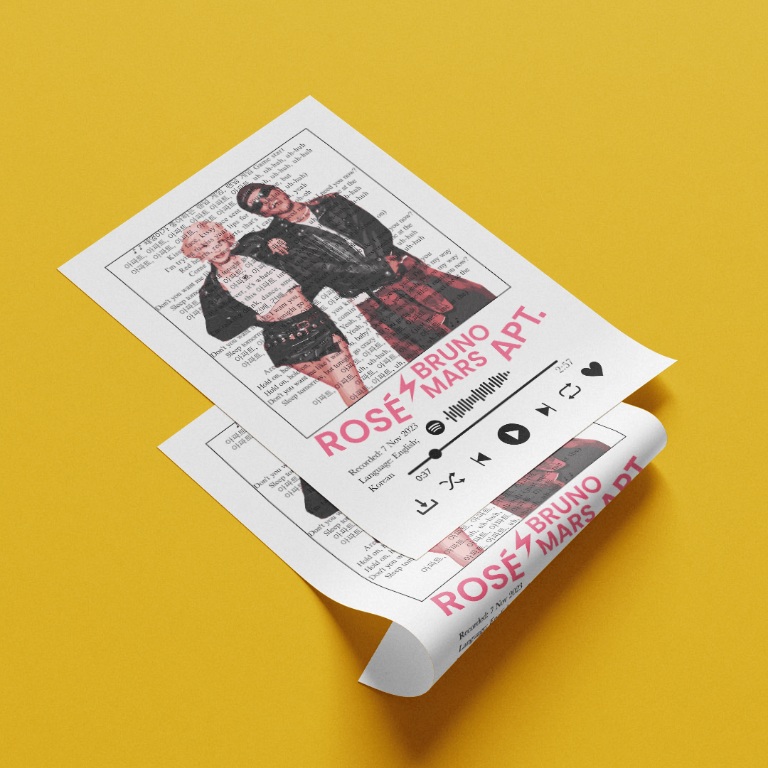 Rosé & Bruno Mars APT lyrics Prints - 98types