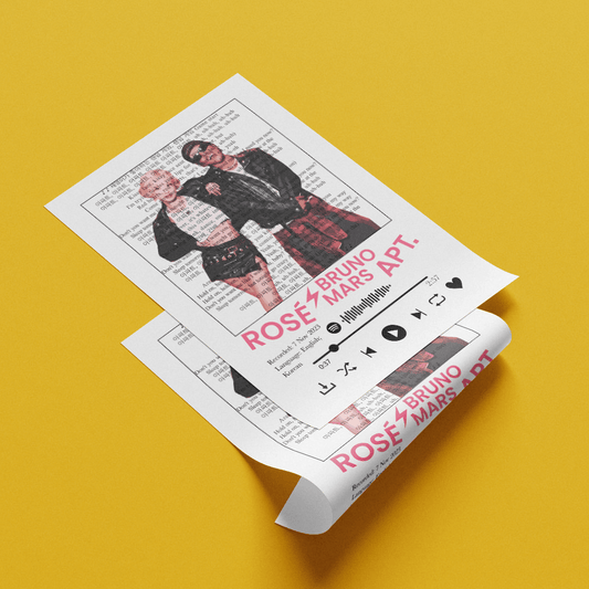 Rosé & Bruno Mars APT lyrics Prints - 98types