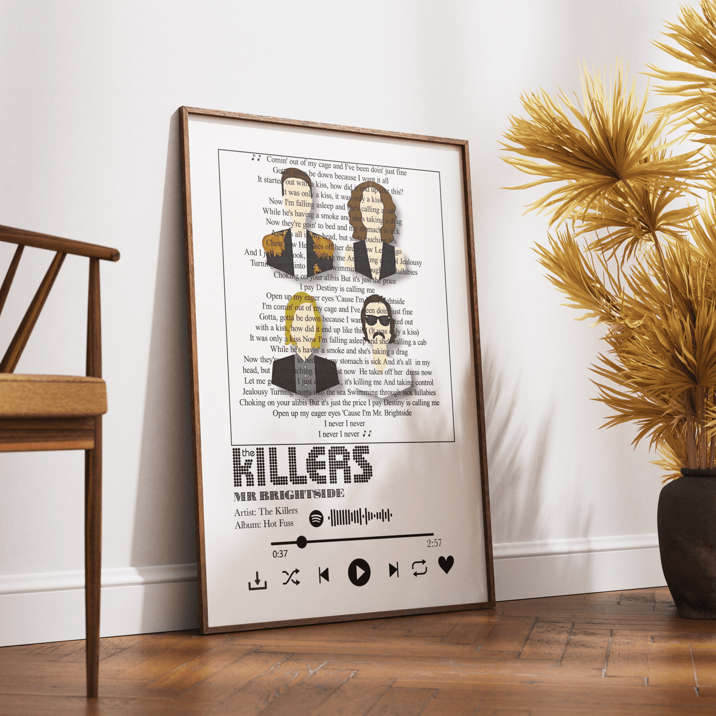 The Killers - Mr brightside Lyrics Prints - 98typessong lyric prints