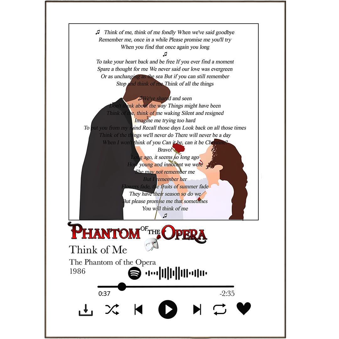 Think Of Me Lyrics Phantom Of The Opera