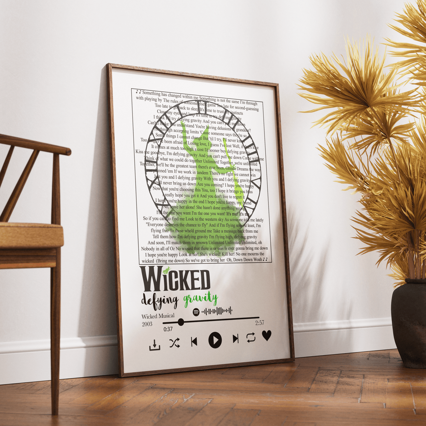 Wicked The Musical - Defying Gravity Prints - 98typessong lyric prints