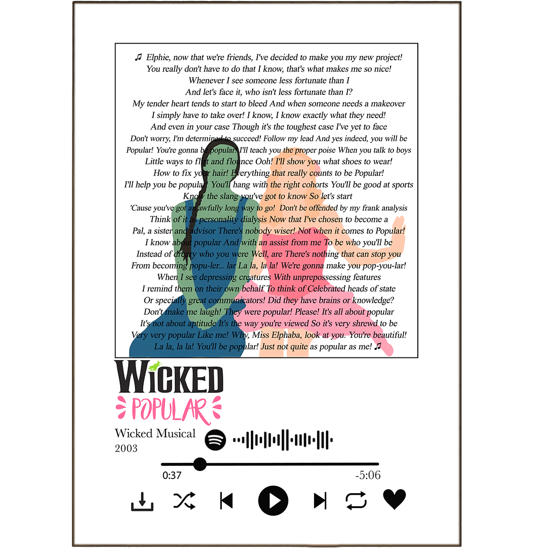 Wicked The Musical - Popular Prints - 98types