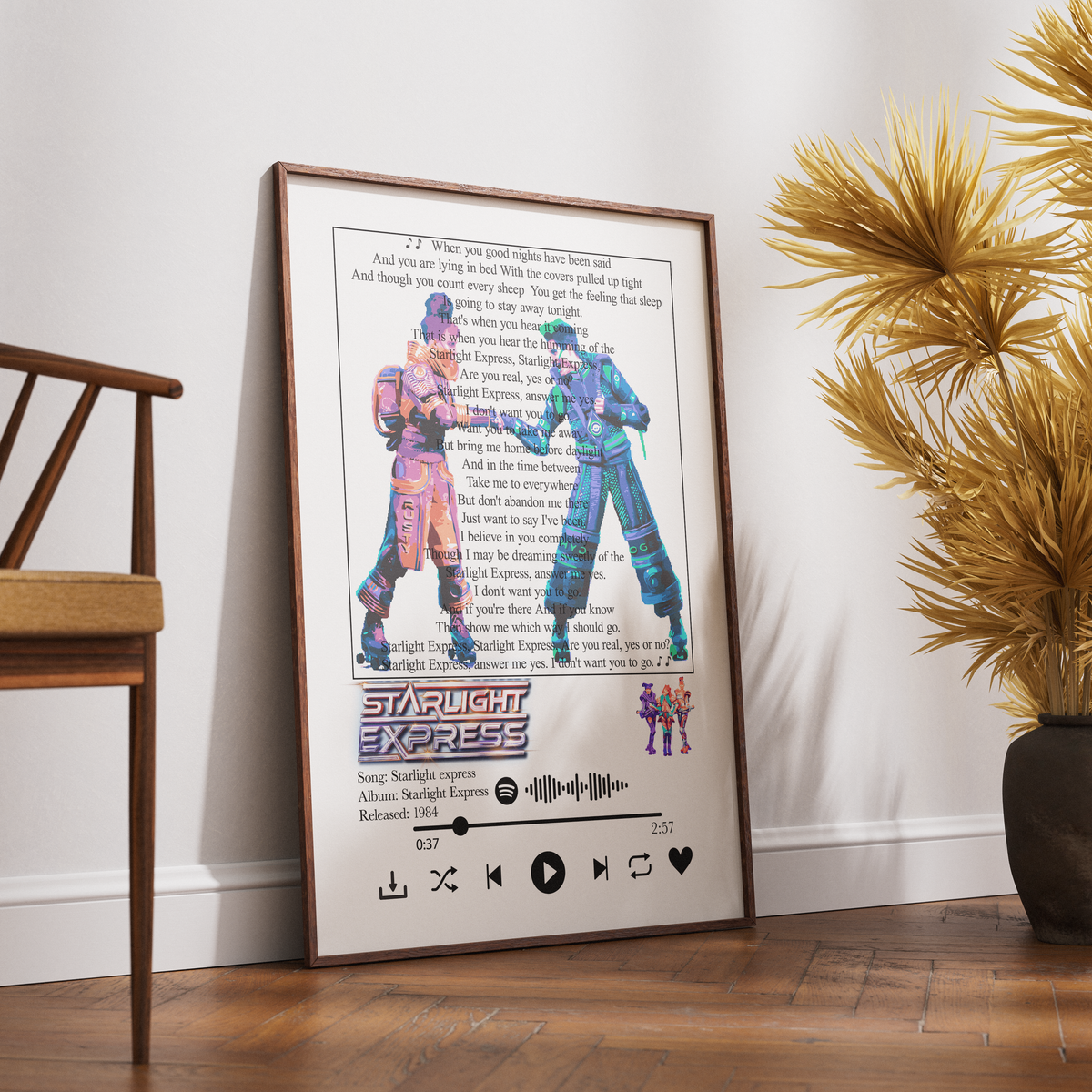 Starlight Express - Starlight Express Song Lyric Print - 98 Types Studio
