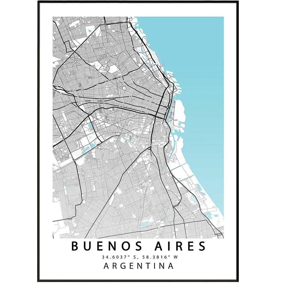Buenos Aires City Street Map - 98types