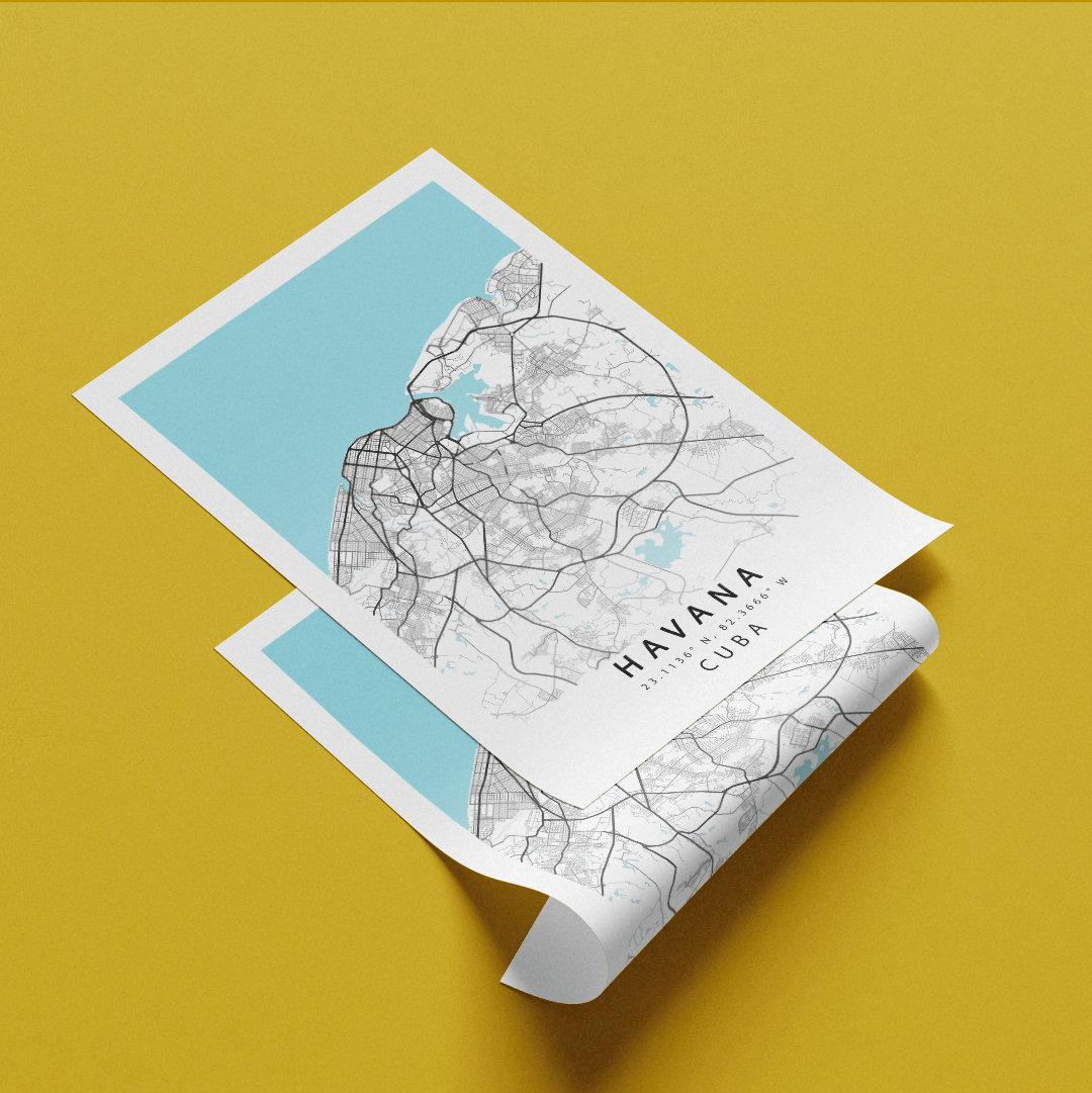 Havana Map Print - 98types