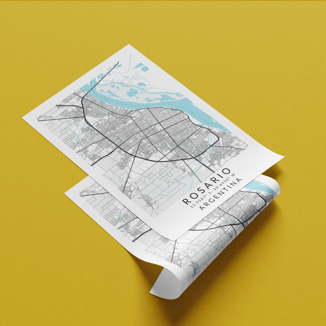 Rosario ARGENTINA City Street Map Posters - 98types