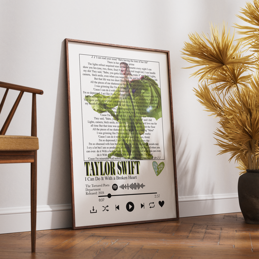 Taylor Swift — I Can Do It With a Broken Heart Song Lyric Print