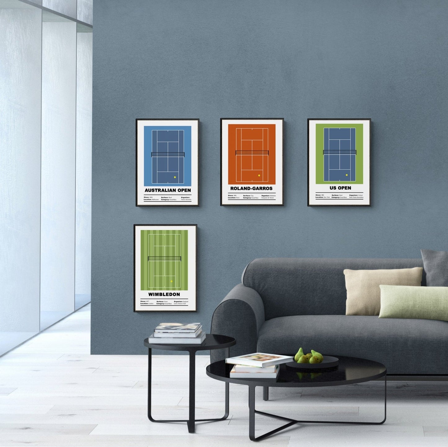 Wimbledon tennis Grand Slam grass court poster wall art print UK