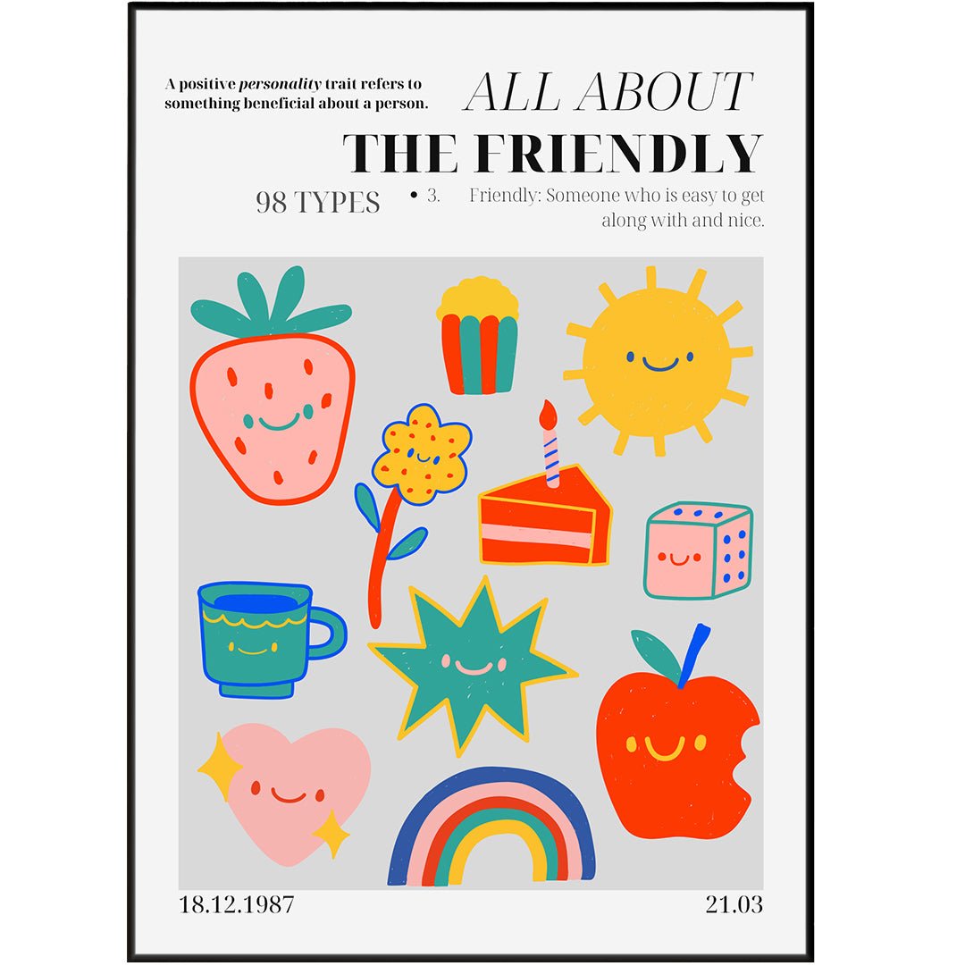 The Friendly Personality Poster - 98types