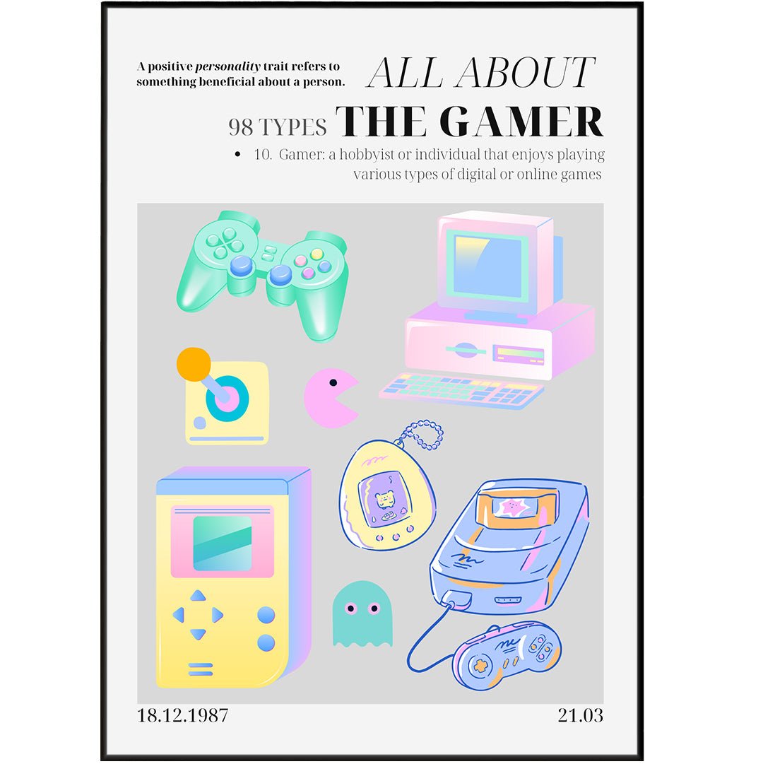 The Gamer Personality Poster - 98types