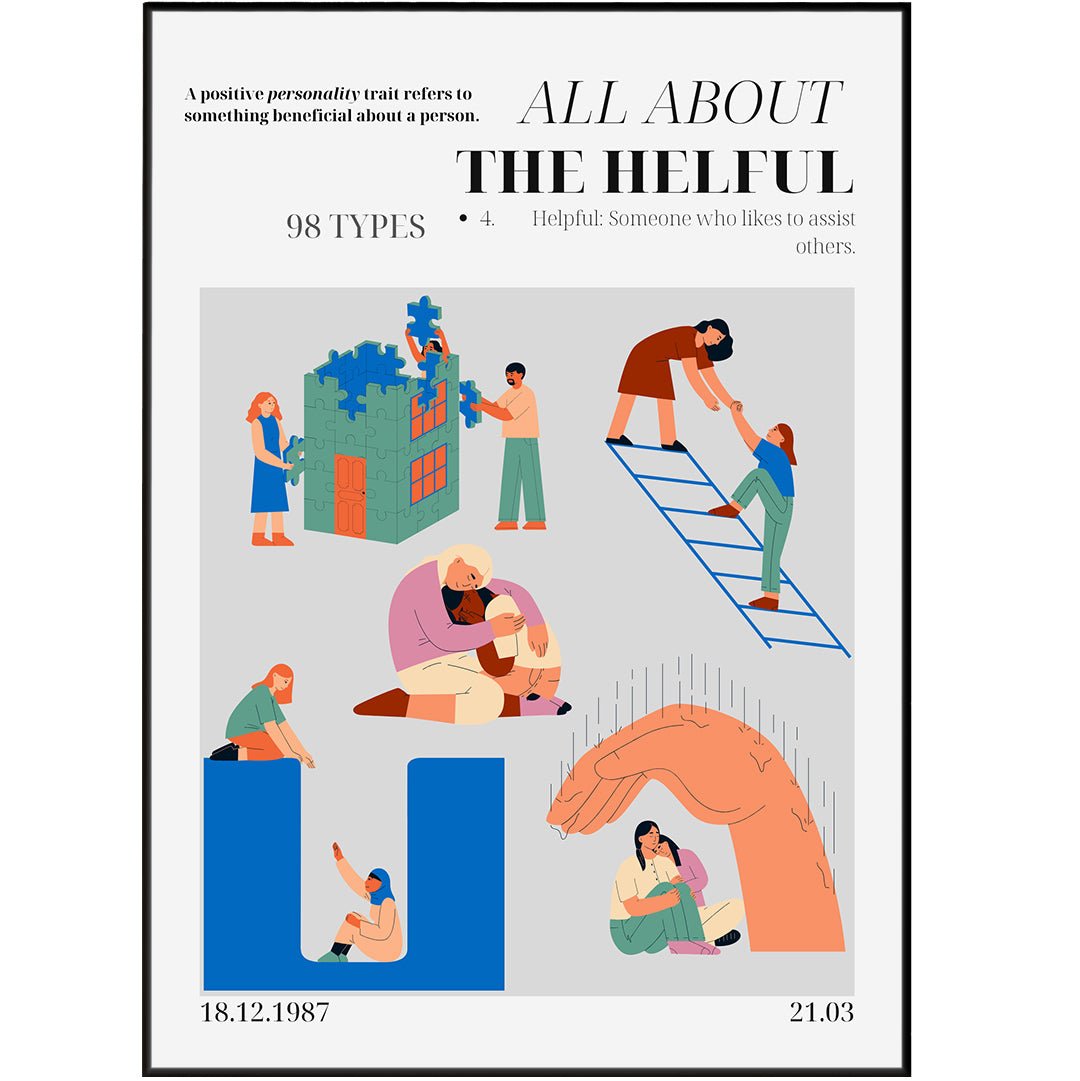 The Helful Personality Poster - 98typesthe Personality Poster