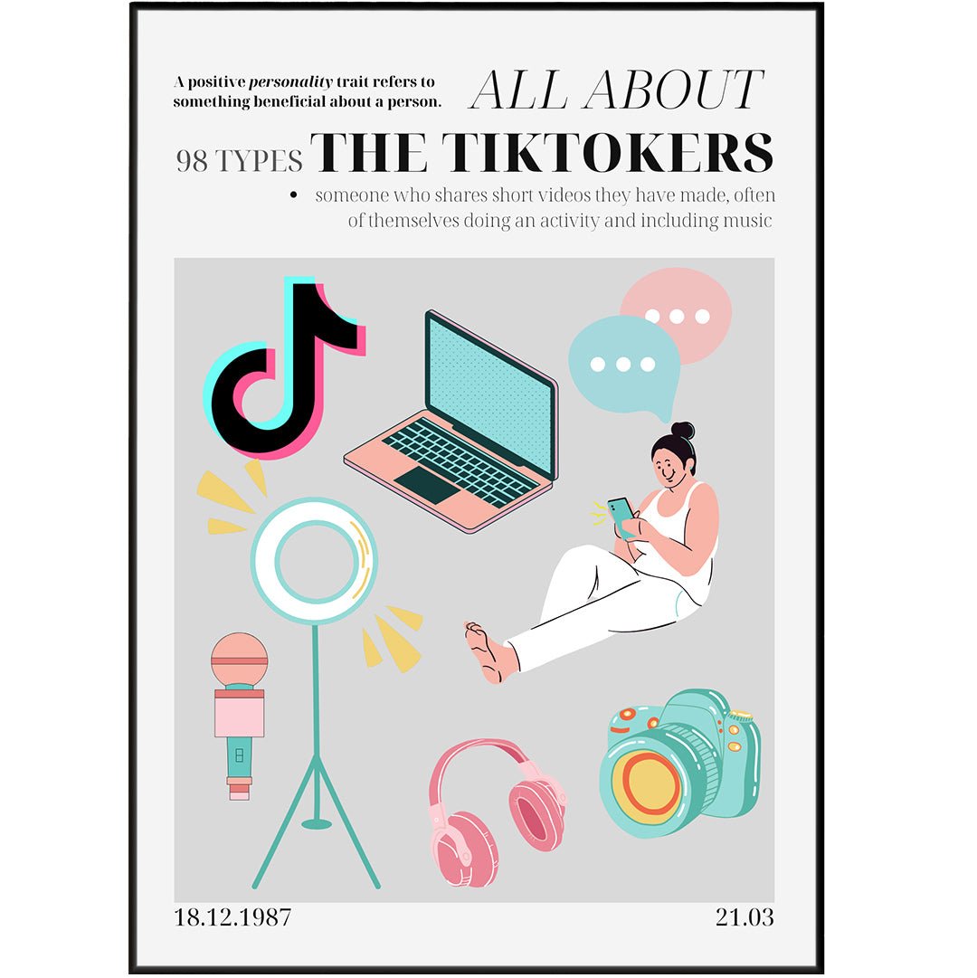 The Personality Tiktoker Poster - 98types