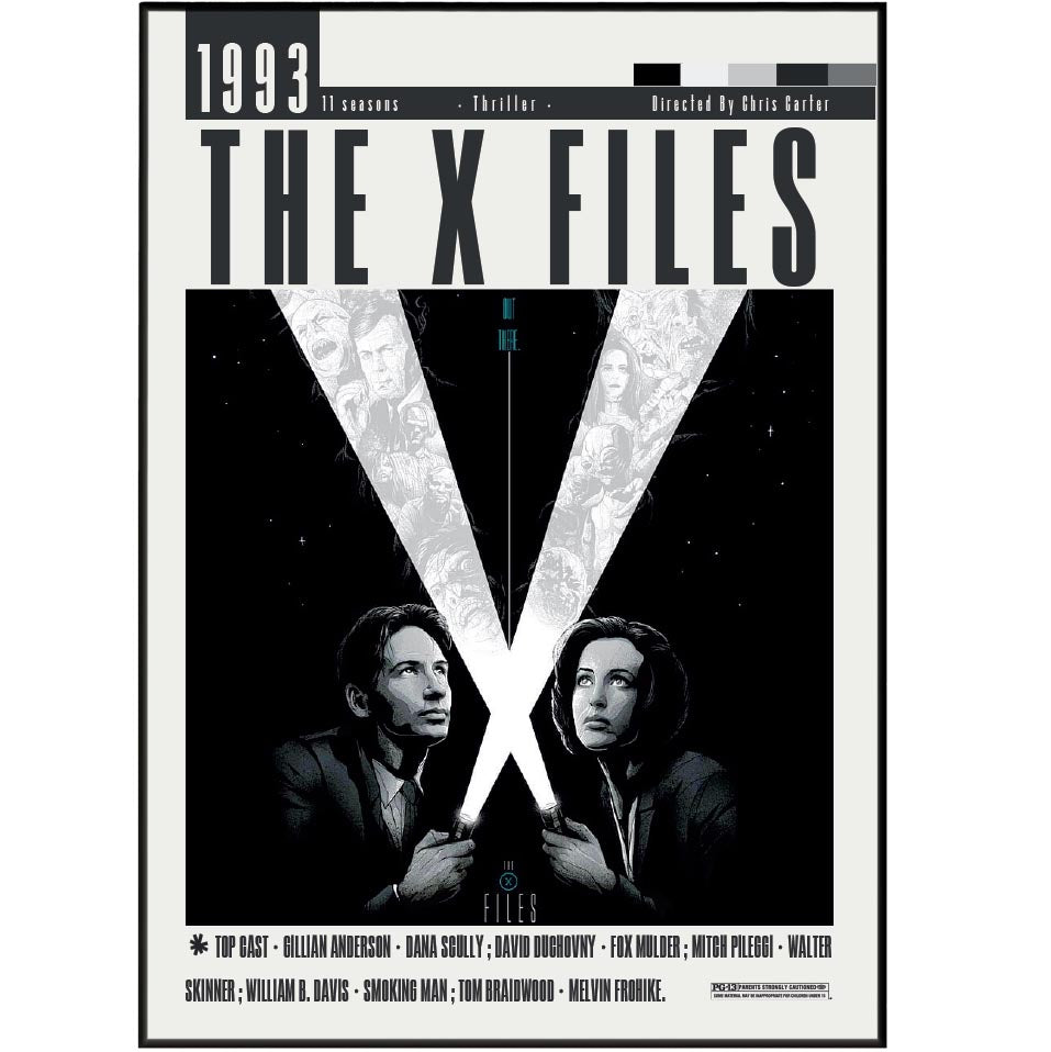 The X-Files TV Show Poster | Minimalist Wall Art Print UK - 98 Types Studio