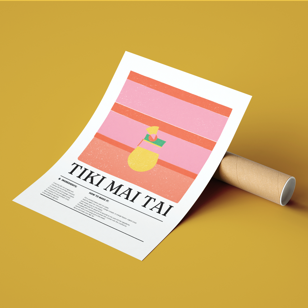 Tiki mai tai Cocktail Posters
