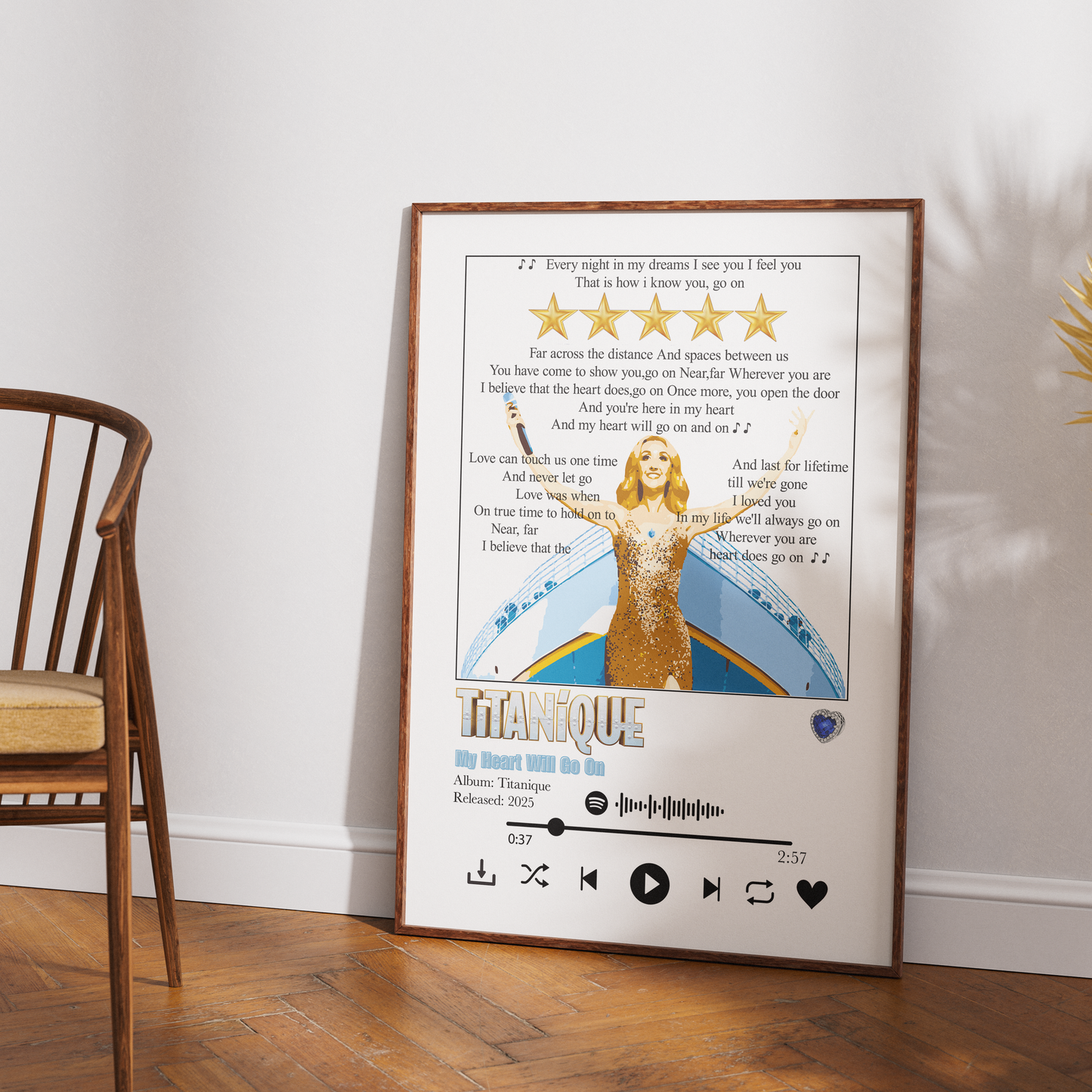 Titanique - My Heart Will Go On Lyrics Posters