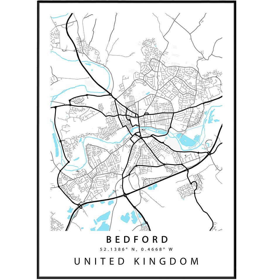 Bedford Street City Map Print - 98types