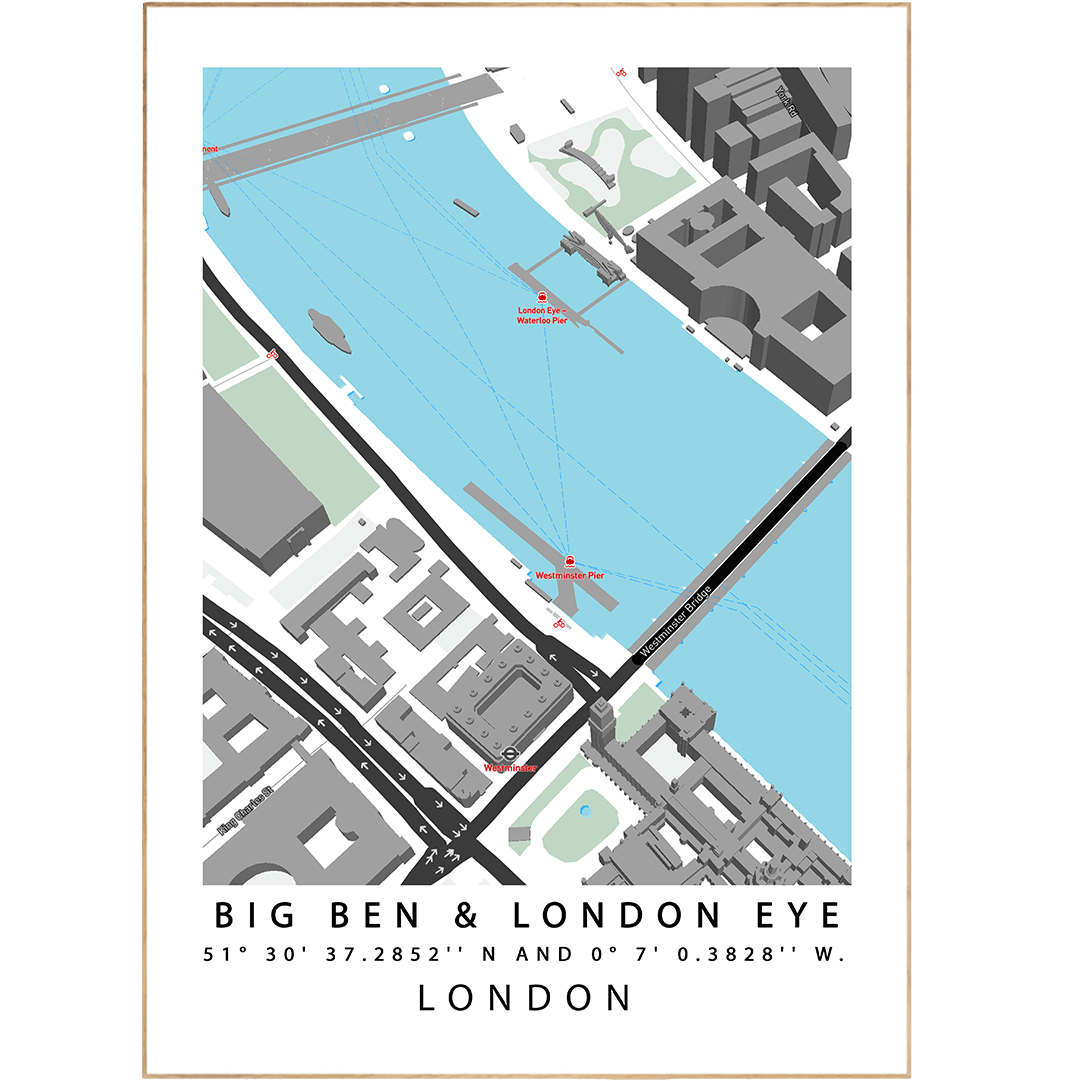 Big Ben & London Eye Maps - 98types