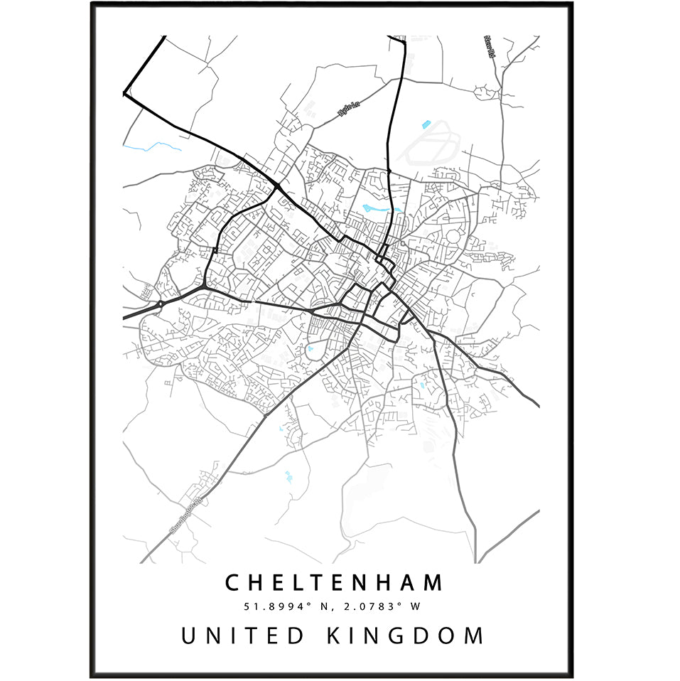 Cheltenham Street City Map Print - 98types