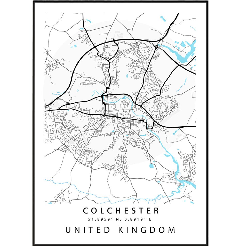 Colchester Street City Map Print - 98types