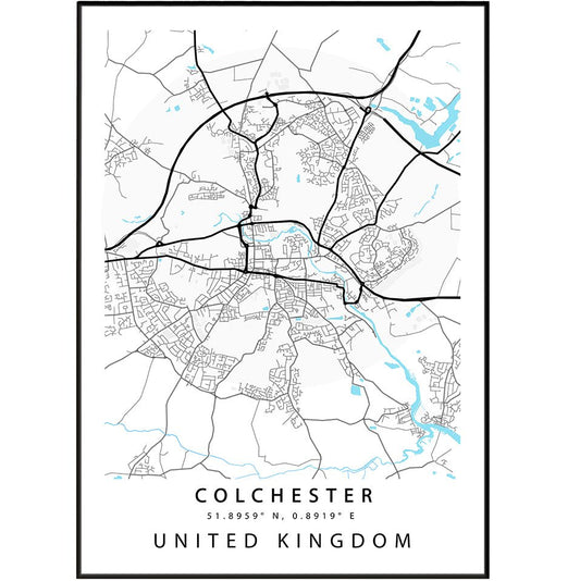 Colchester Street City Map Print - 98types