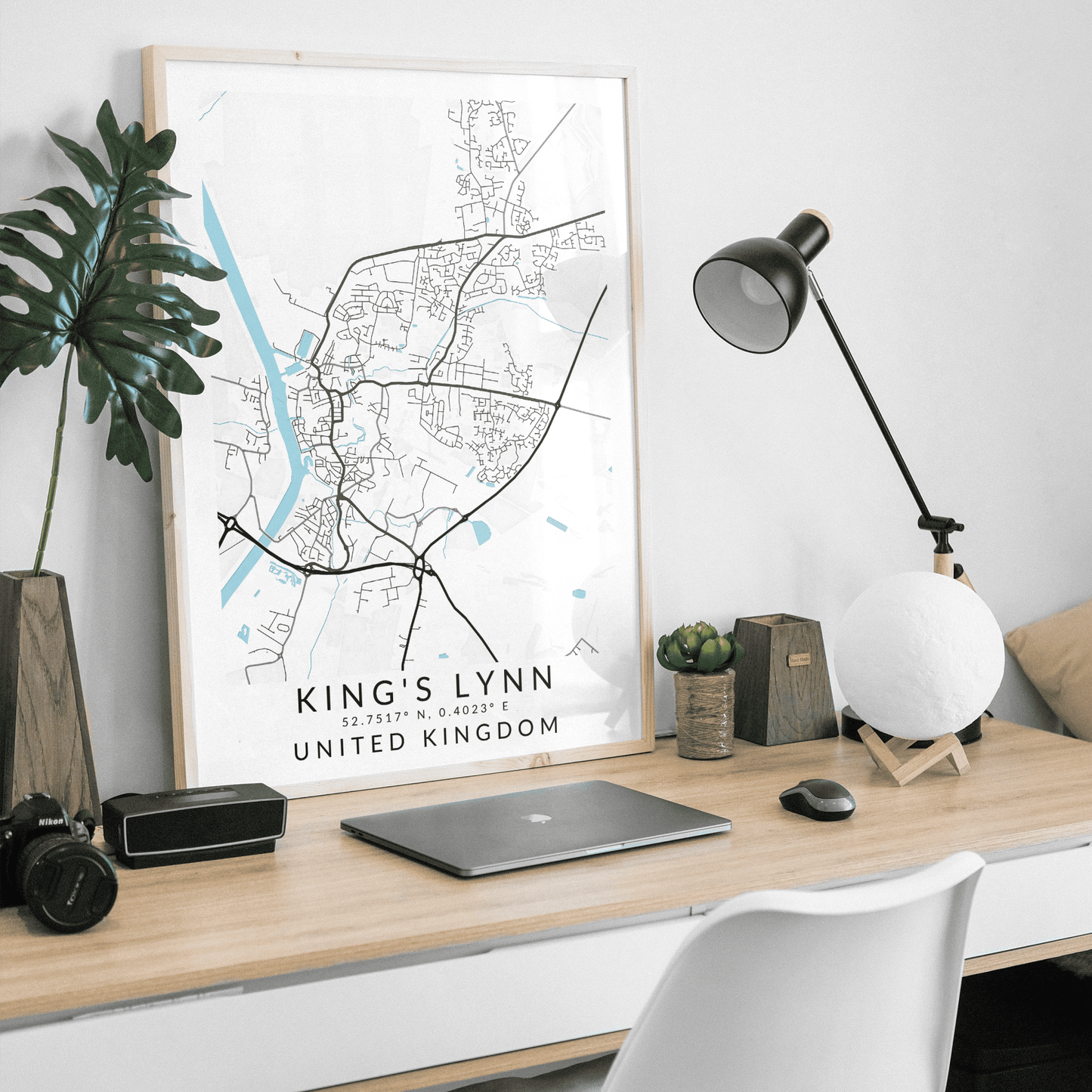 King's Lynn Street City Map Prints - 98typesUK Maps