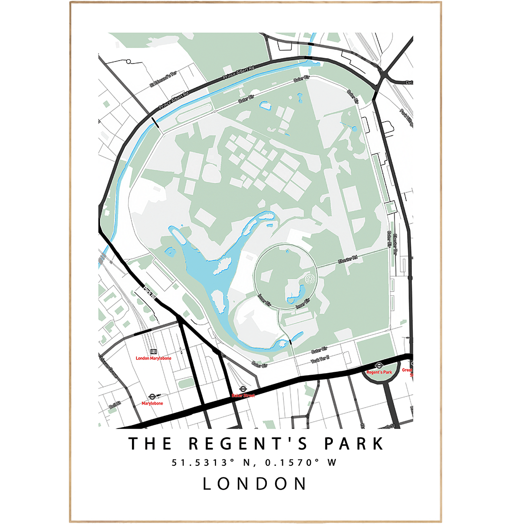 The Regent's Park London Maps - 98types
